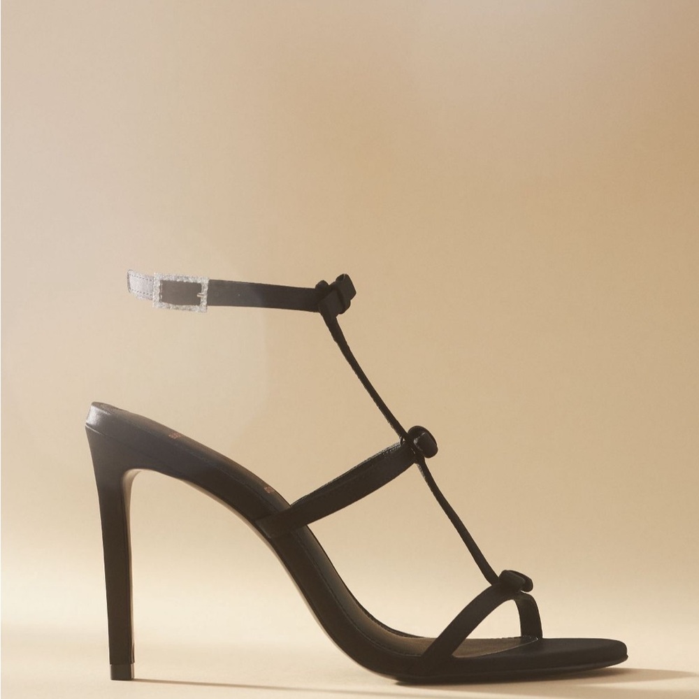 Black Suede Studio Cala Bow Heels